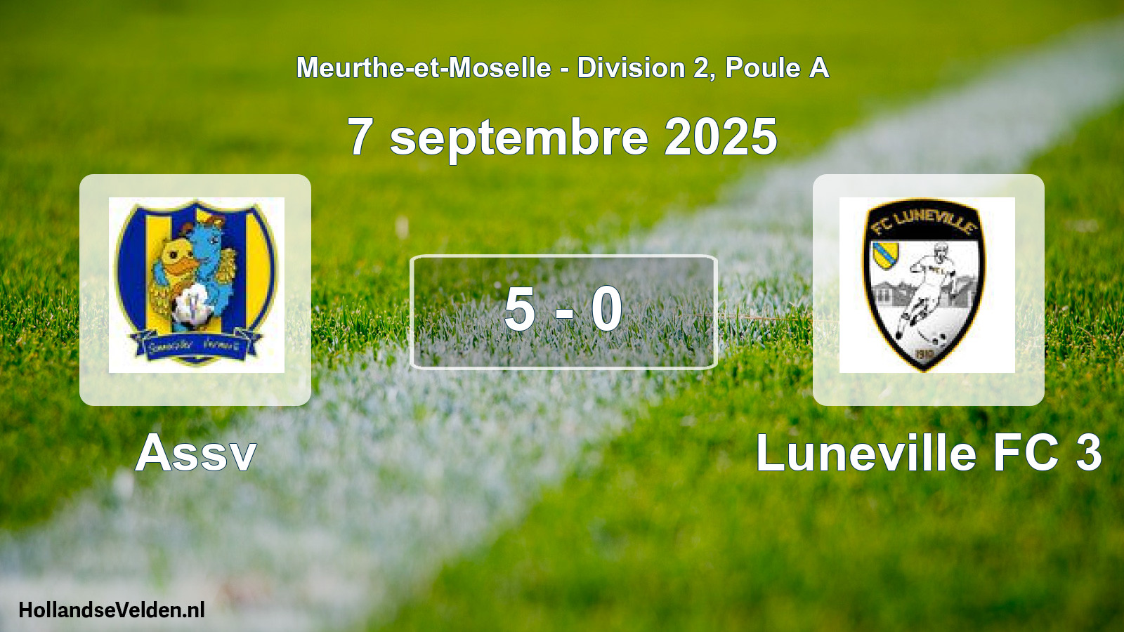 Total number of matches played: Assv - Luneville FC 3 5 - 0 (7 September 2025)