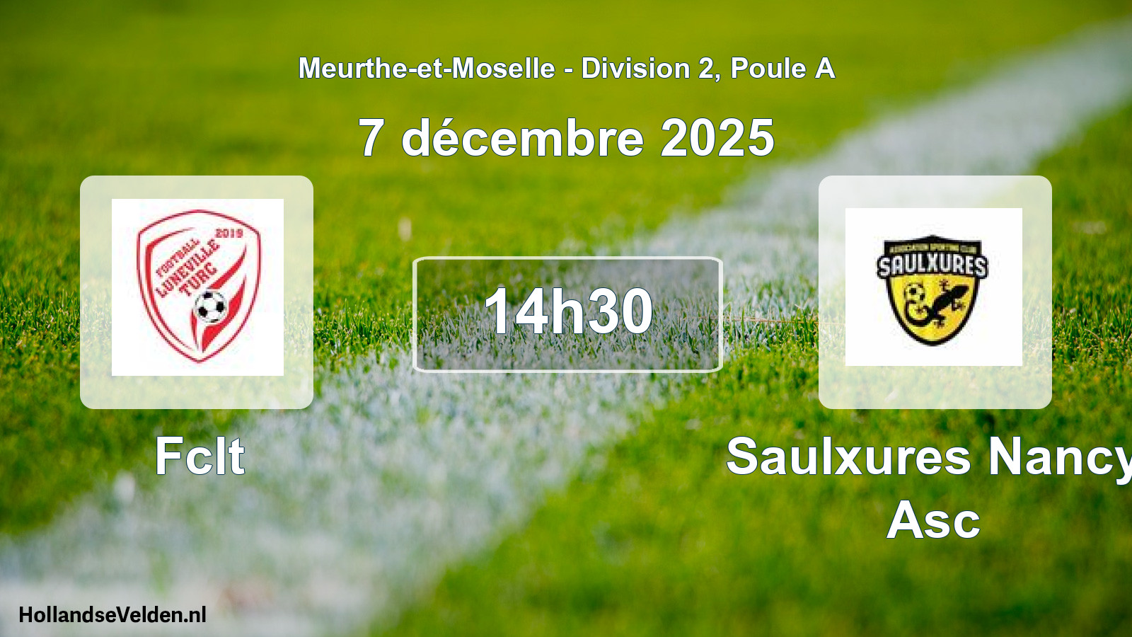 Geplande wedstrijd: Fclt - Saulxures Nancy Asc (7 december 2025)