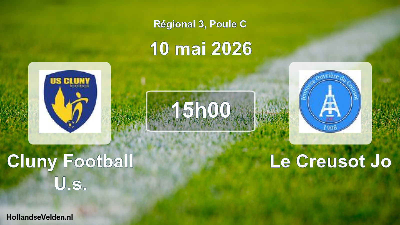 Geplande wedstrijd: Cluny Football U.s. - Le Creusot Jo (10 mai 2026)