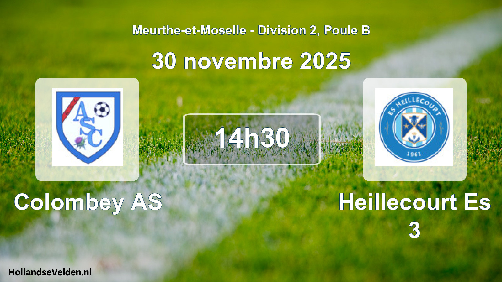 Match programmé: Colombey AS - Heillecourt Es 3 (30 novembre 2025)