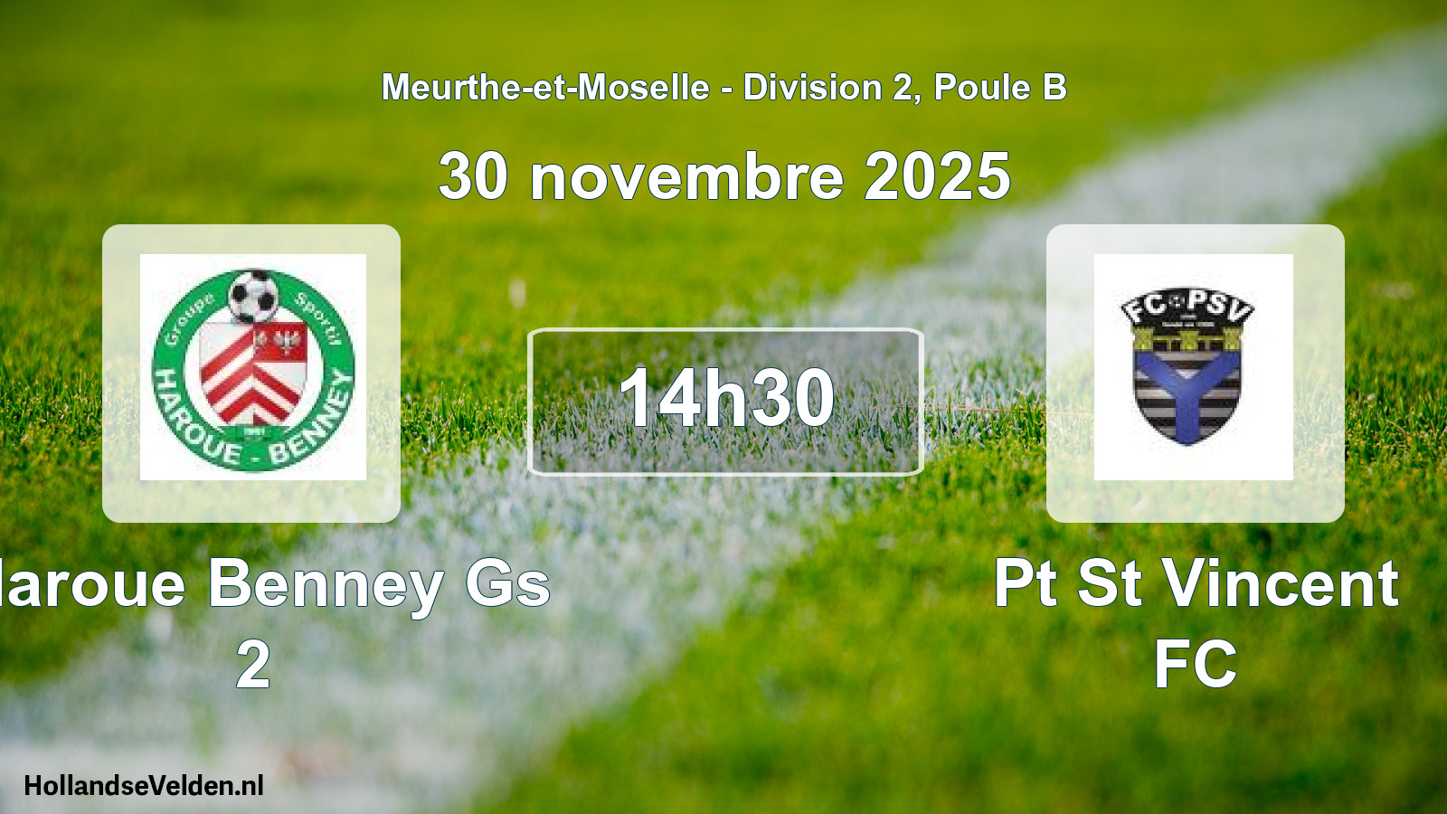 Geplande wedstrijd: Haroue Benney Gs 2 - Pt St Vincent FC (30 november 2025)