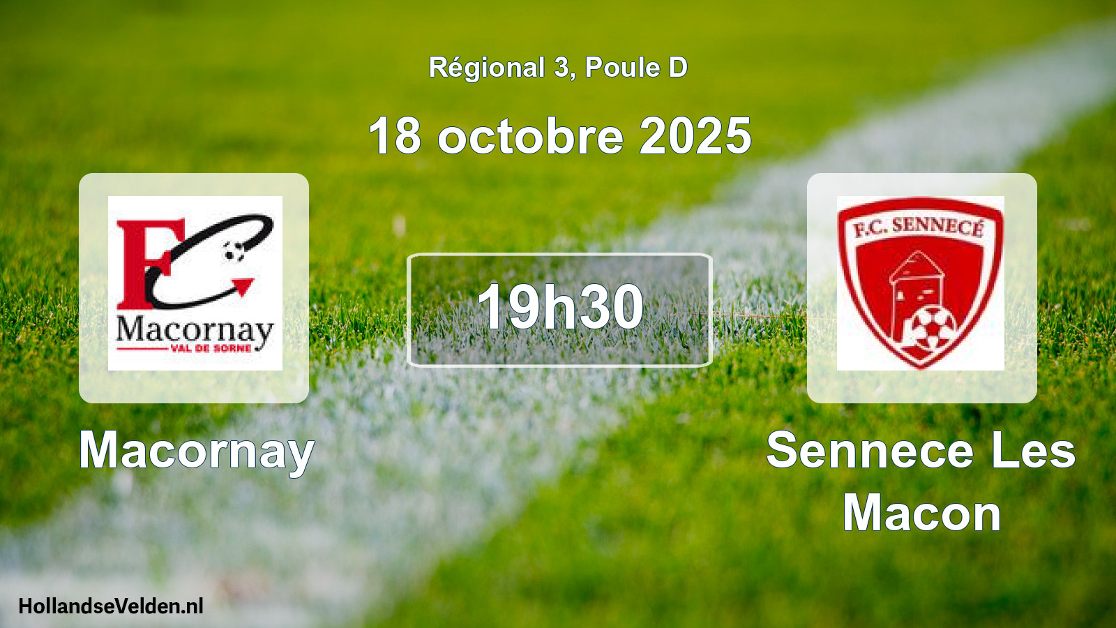 Geplande wedstrijd: Macornay - Sennece Les Macon (18 octobre 2025)
