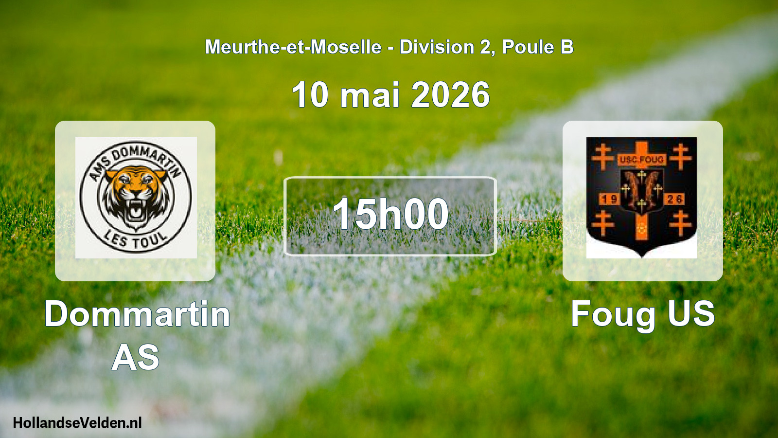 Match programmé: Dommartin AS - Foug US (10 mai 2026)