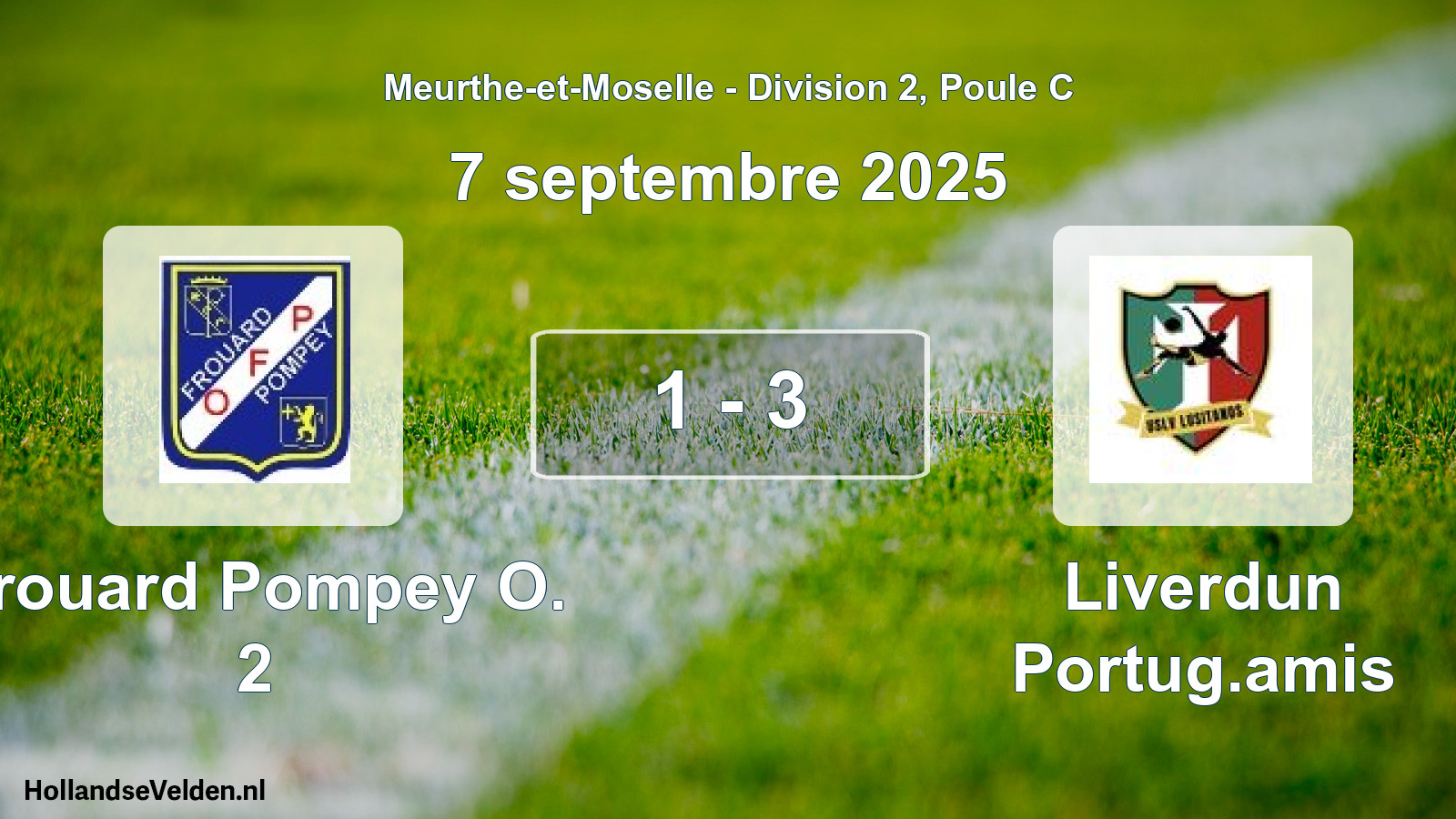 Match joué: Frouard Pompey O. 2 - Liverdun Portug.amis 1 - 3 (7 septembre 2025)
