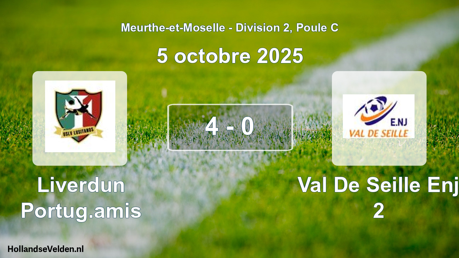 Match joué: Liverdun Portug.amis - Val De Seille Enj 2 4 - 0 (5 octobre 2025)