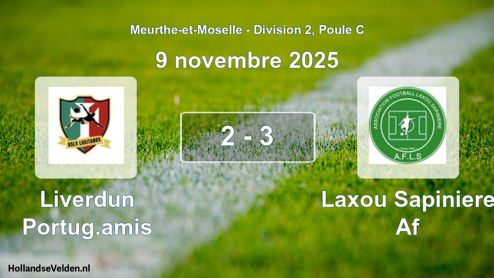 Match joué: Liverdun Portug.amis - Laxou Sapiniere Af 2 - 3 (9 novembre 2025)