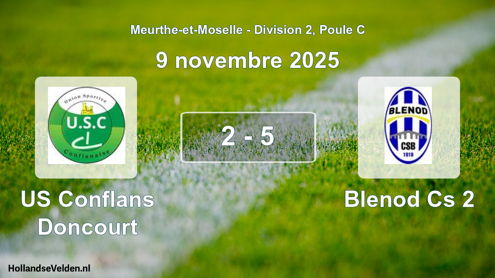 Match joué: US Conflans Doncourt - Blenod Cs 2 2 - 5 (9 novembre 2025)
