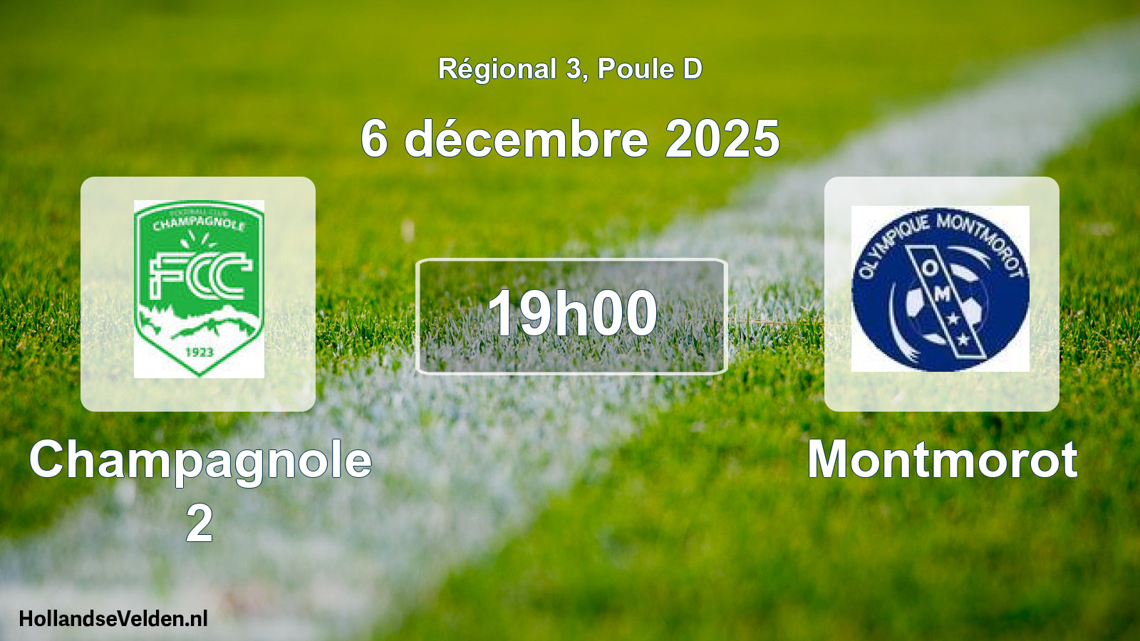 Scheduled Match: Champagnole 2 - Montmorot (6 December 2025)