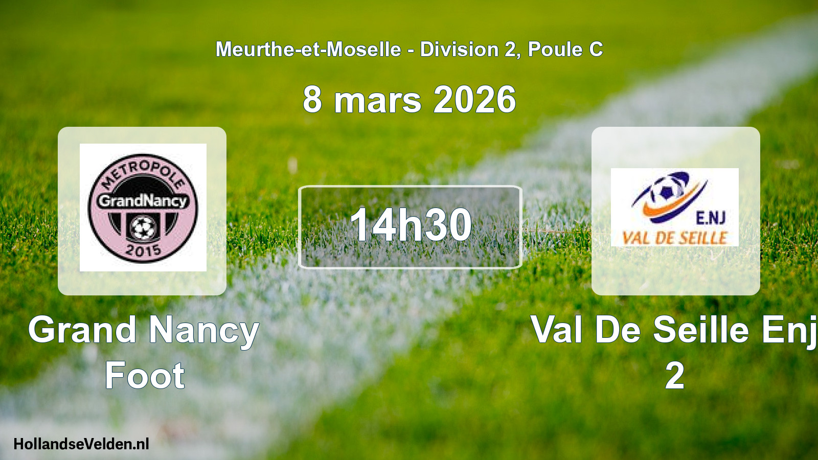 Match programmé: Grand Nancy Foot - Val De Seille Enj 2 (8 mars 2026)