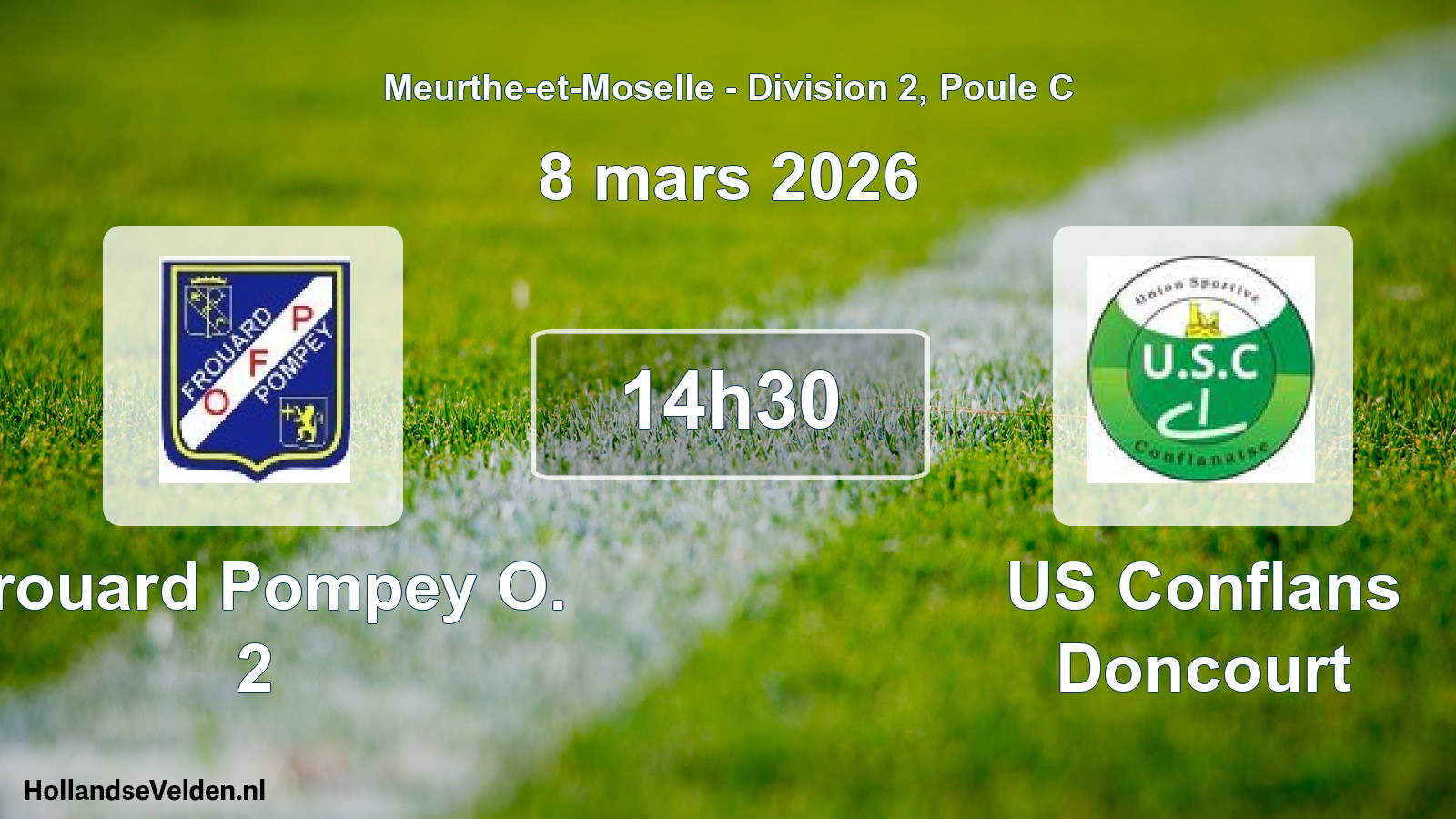 Scheduled Match: Frouard Pompey O. 2 - US Conflans Doncourt (8 March 2026)