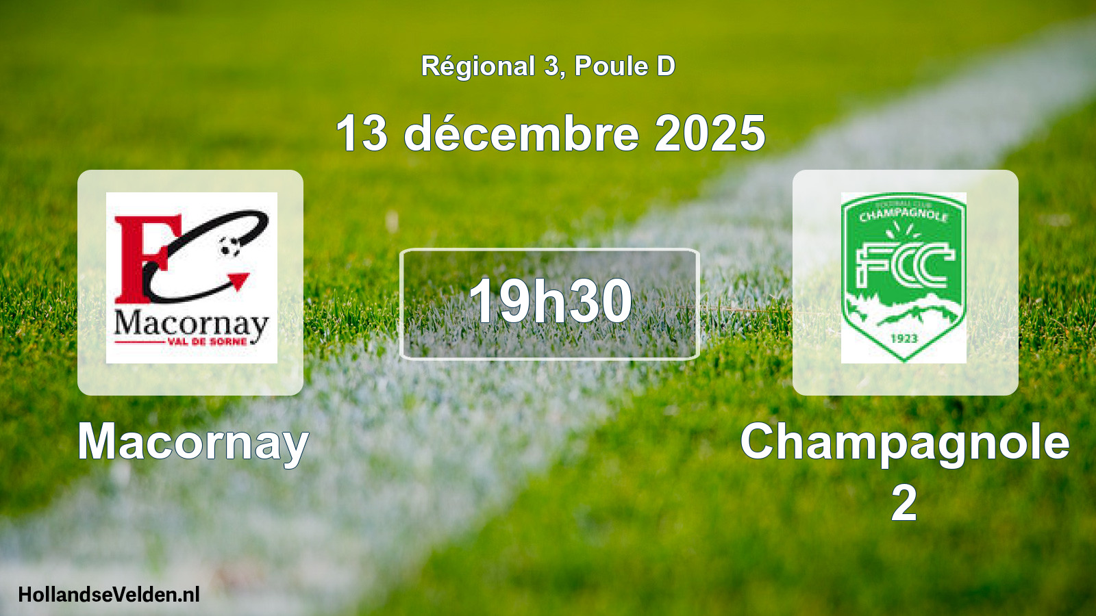 Geplande wedstrijd: Macornay - Champagnole 2 (13 décembre 2025)