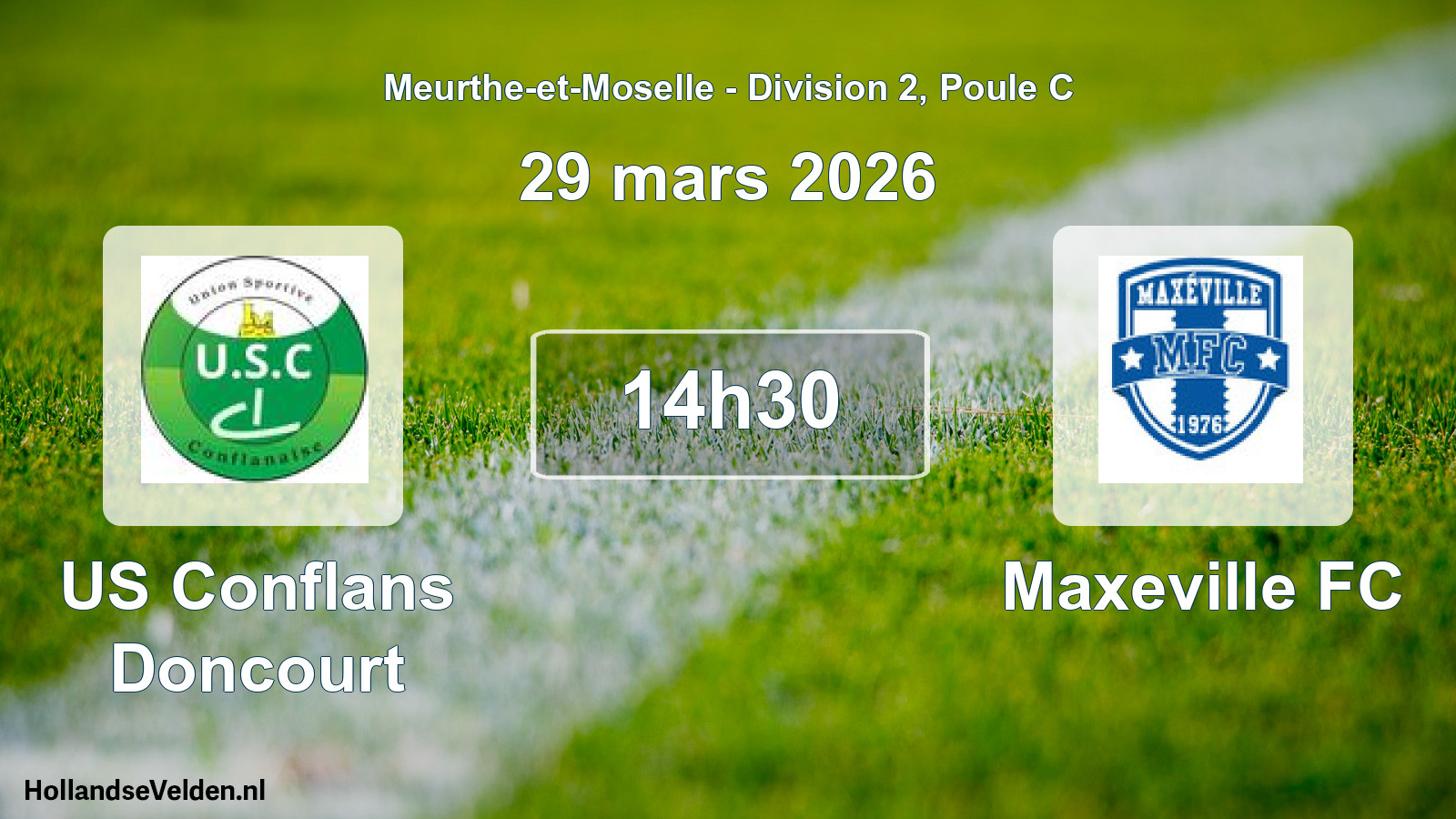 Scheduled Match: US Conflans Doncourt - Maxeville FC (29 March 2026)