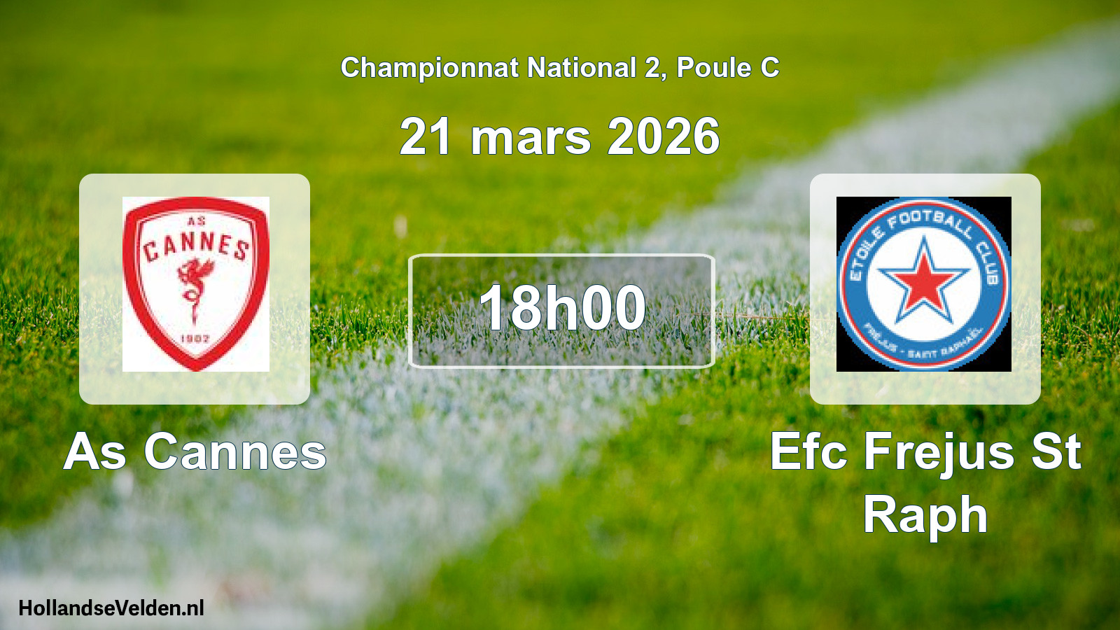 Scheduled Match: As Cannes - Efc Frejus St Raph (21 March 2026)