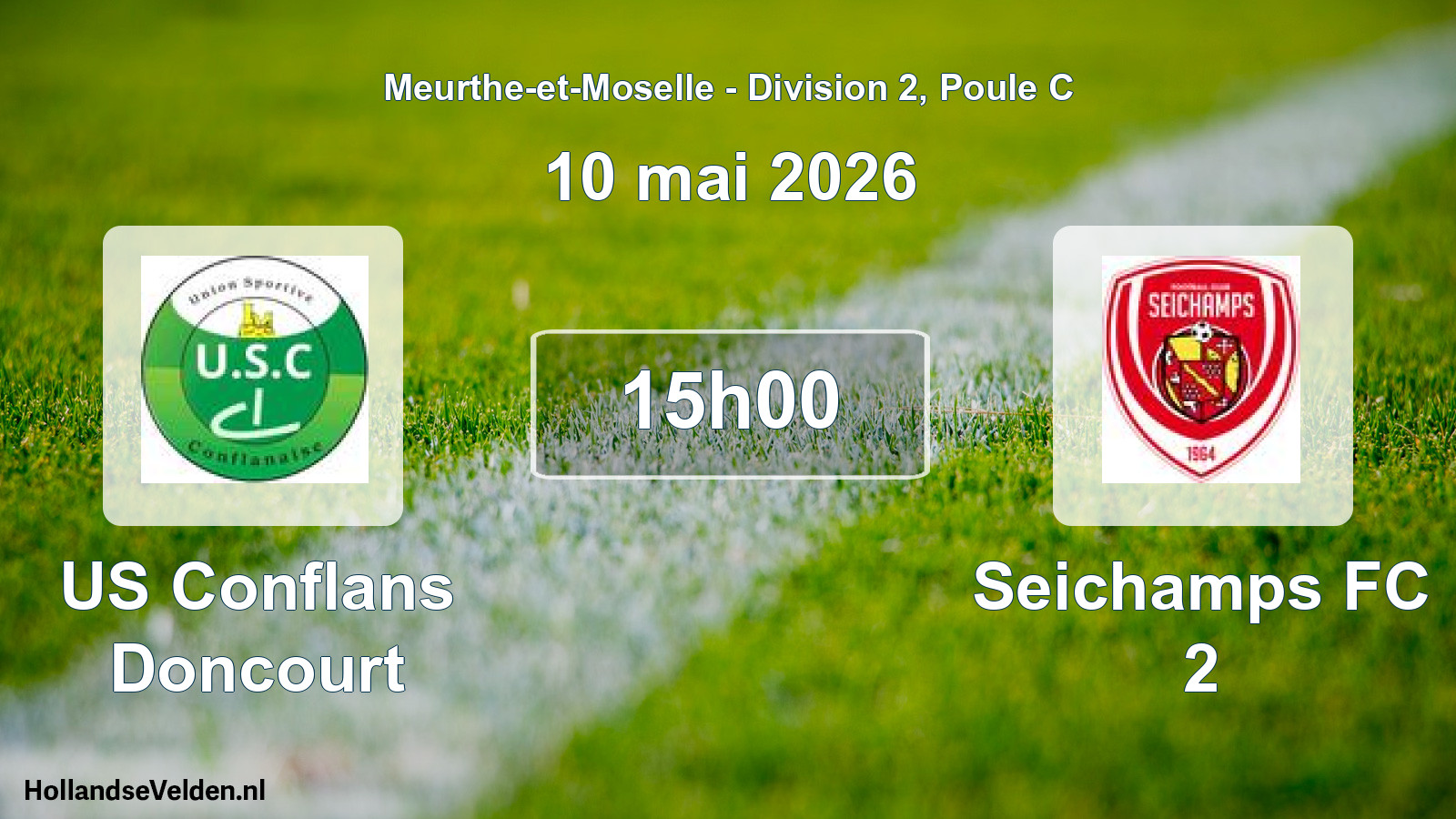 Geplande wedstrijd: US Conflans Doncourt - Seichamps FC 2 (10 mei 2026)