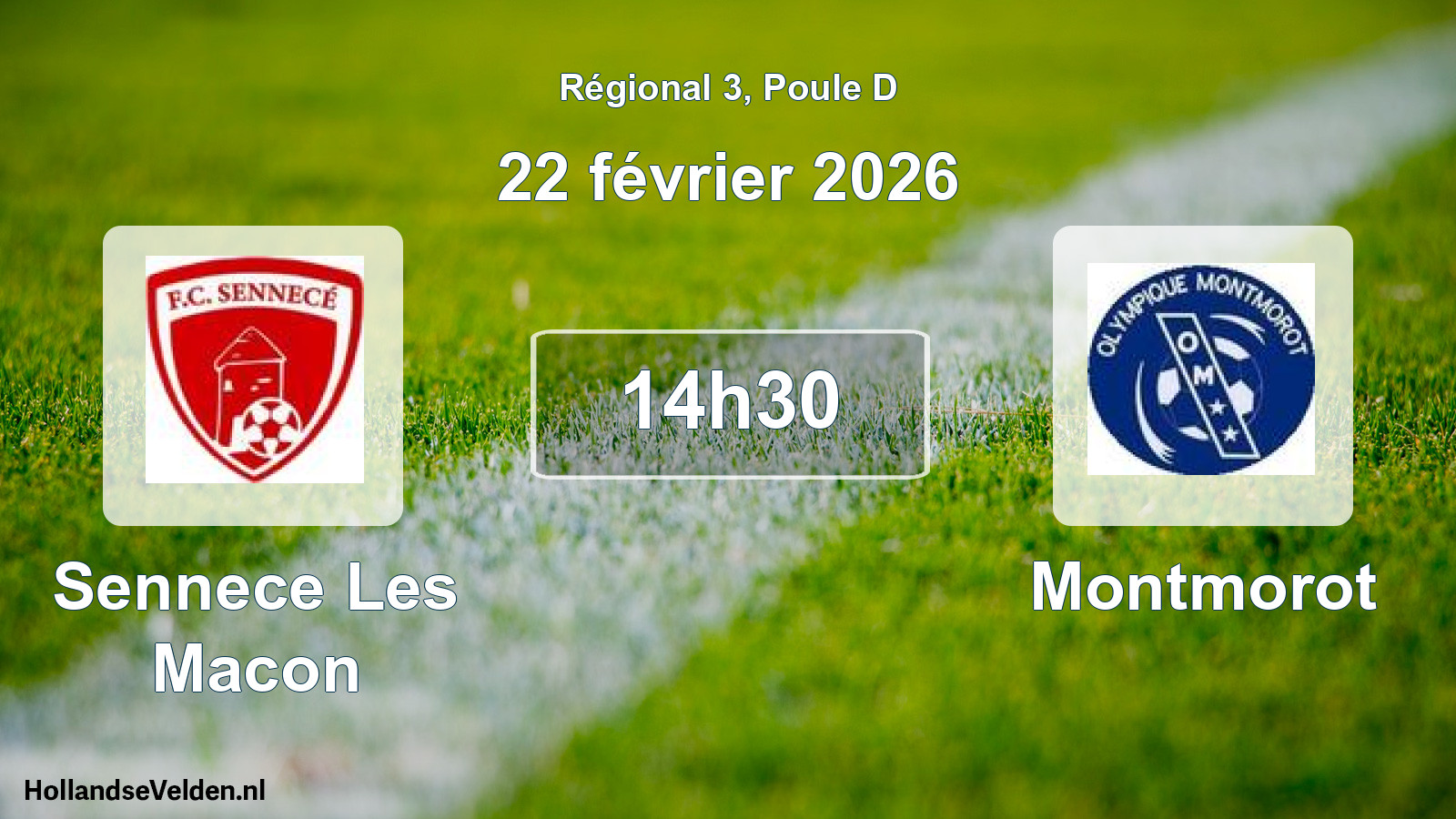 Scheduled Match: Sennece Les Macon - Montmorot (22 February 2026)