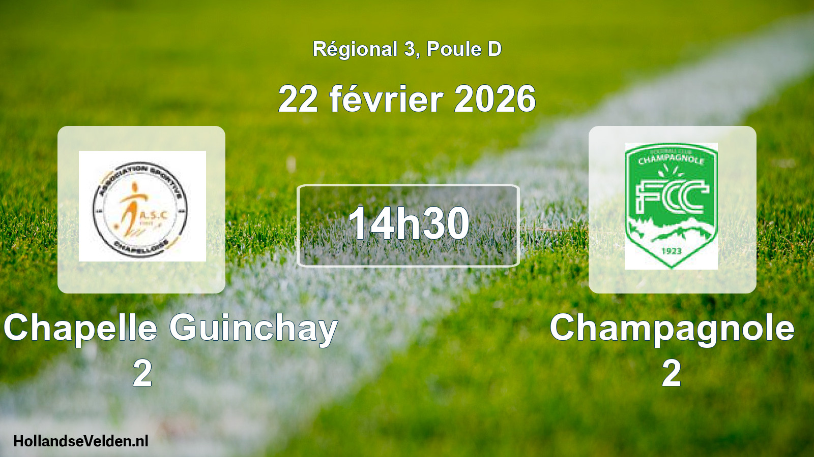 Geplande wedstrijd: La Chapelle Guinchay 2 - Champagnole 2 (22 février 2026)
