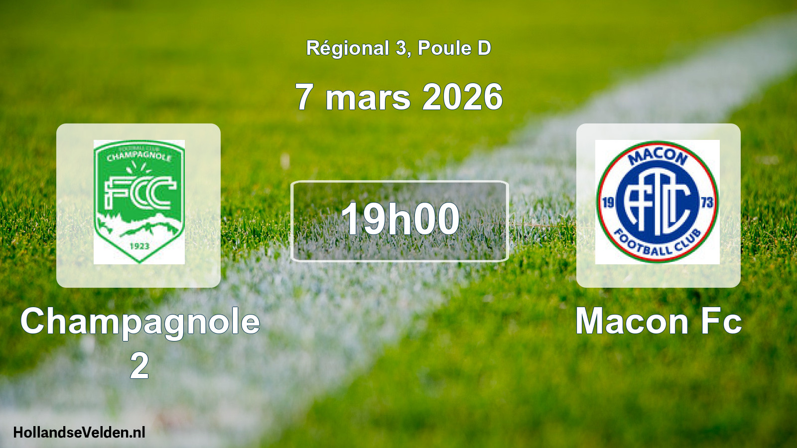 Geplande wedstrijd: Champagnole 2 - Macon Fc (7 mars 2026)