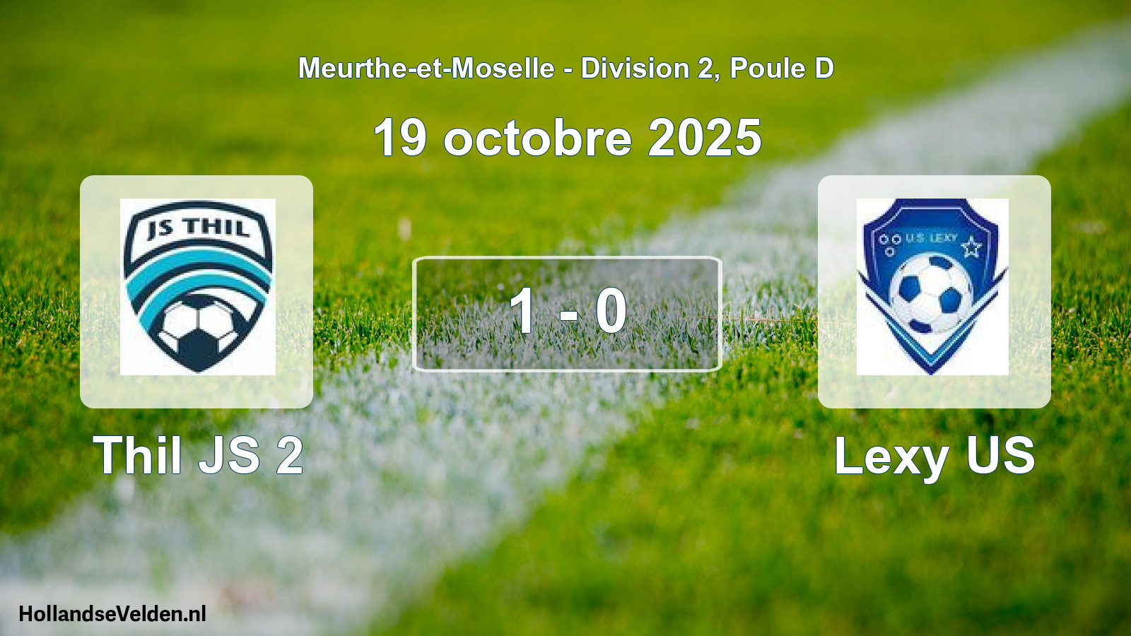 Match joué: Thil JS 2 - Lexy US 1 - 0 (19 octobre 2025)