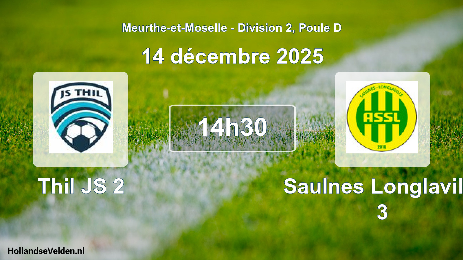 Match programmé: Thil JS 2 - Saulnes Longlaville 3 (14 décembre 2025)