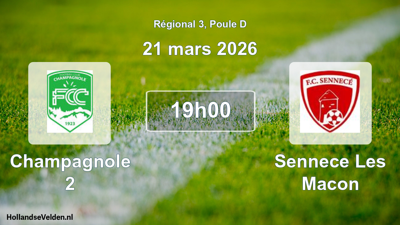 Geplande wedstrijd: Champagnole 2 - Sennece Les Macon (21 mars 2026)