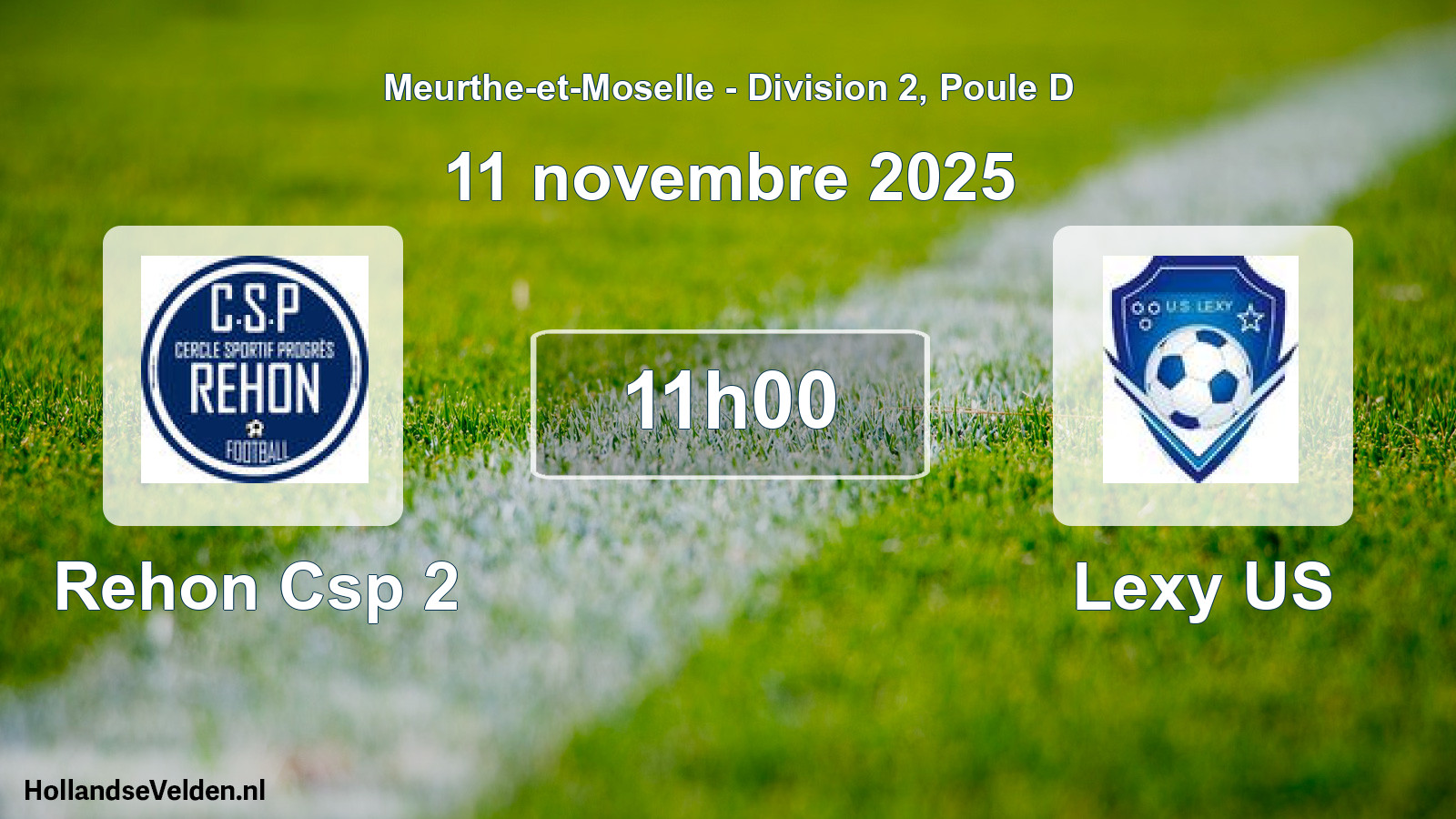 Geplande wedstrijd: Rehon Csp 2 - Lexy US (11 november 2025)