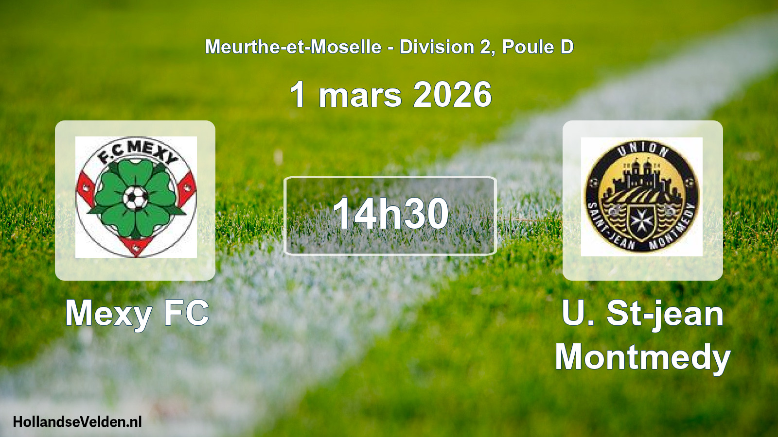 Geplande wedstrijd: Mexy FC - U. St-jean Montmedy (1 maart 2026)