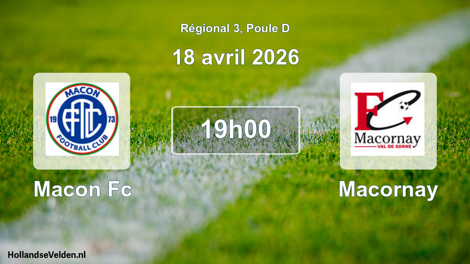 Scheduled Match: Macon Fc - Macornay (18 April 2026)