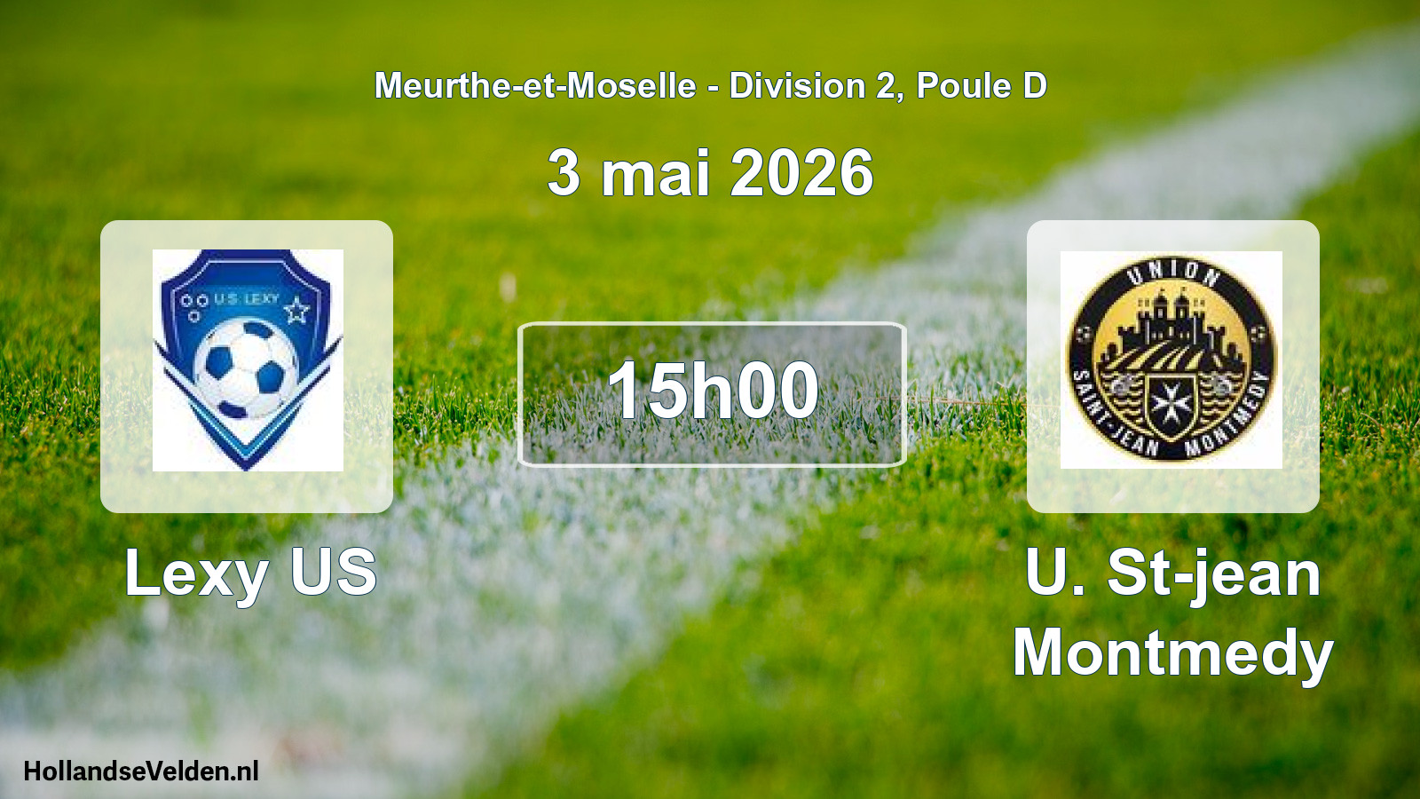 Geplande wedstrijd: Lexy US - U. St-jean Montmedy (3 mei 2026)