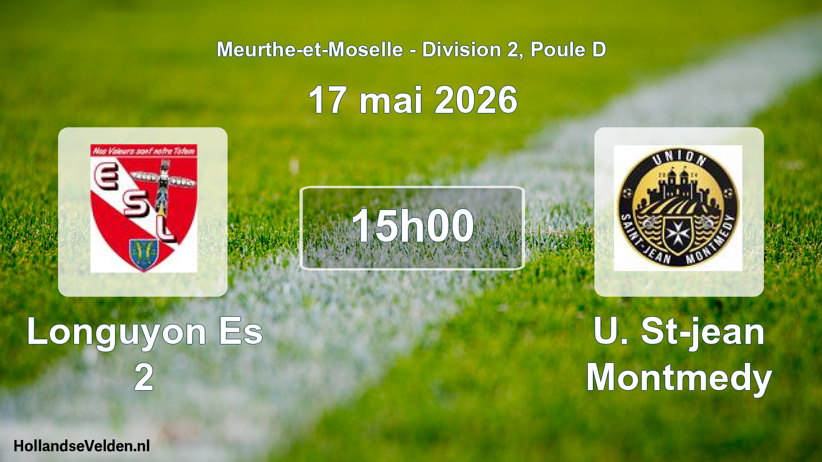 Match programmé: Longuyon Es 2 - U. St-jean Montmedy (17 mai 2026)