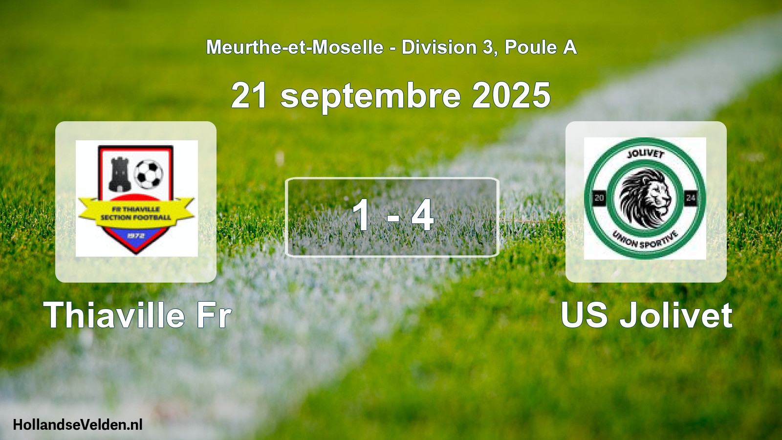 Match joué: Thiaville Fr - US Jolivet 1 - 4 (21 septembre 2025)