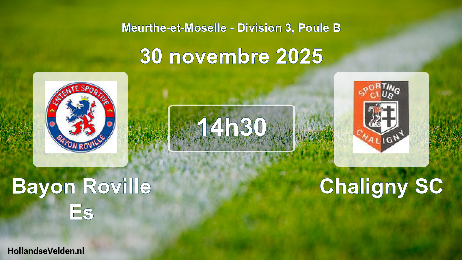 Geplande wedstrijd: Bayon Roville Es - Chaligny SC (30 november 2025)