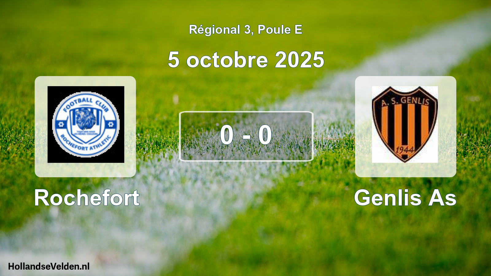 Total number of matches played: Rochefort - Genlis As 0 - 0 (5 October 2025)