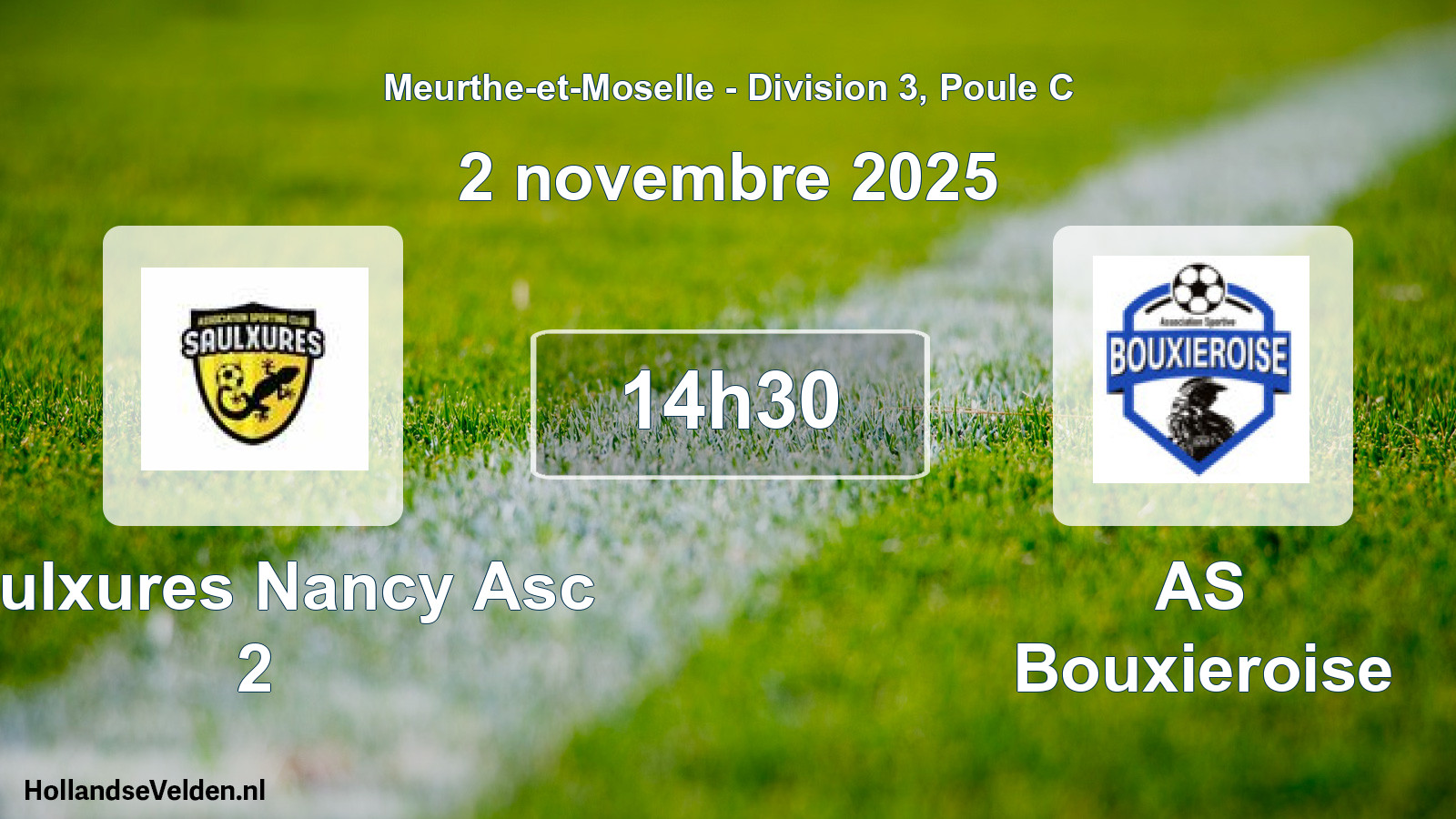 Geplande wedstrijd: Saulxures Nancy Asc 2 - AS Bouxieroise (2 november 2025)
