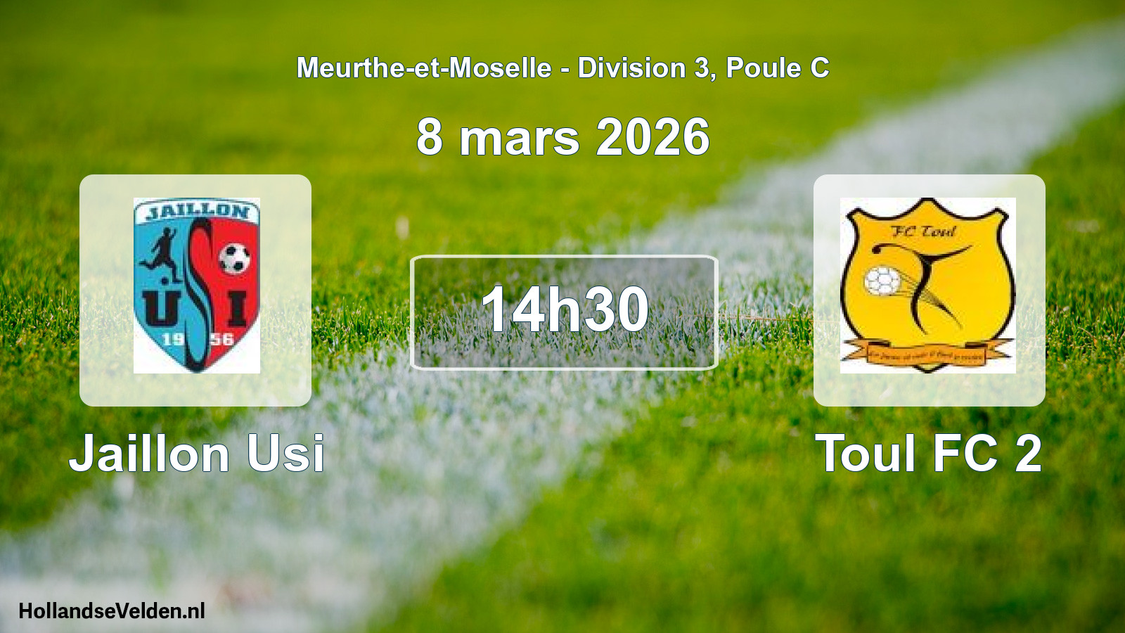 Match programmé: Jaillon Usi - Toul FC 2 (8 mars 2026)