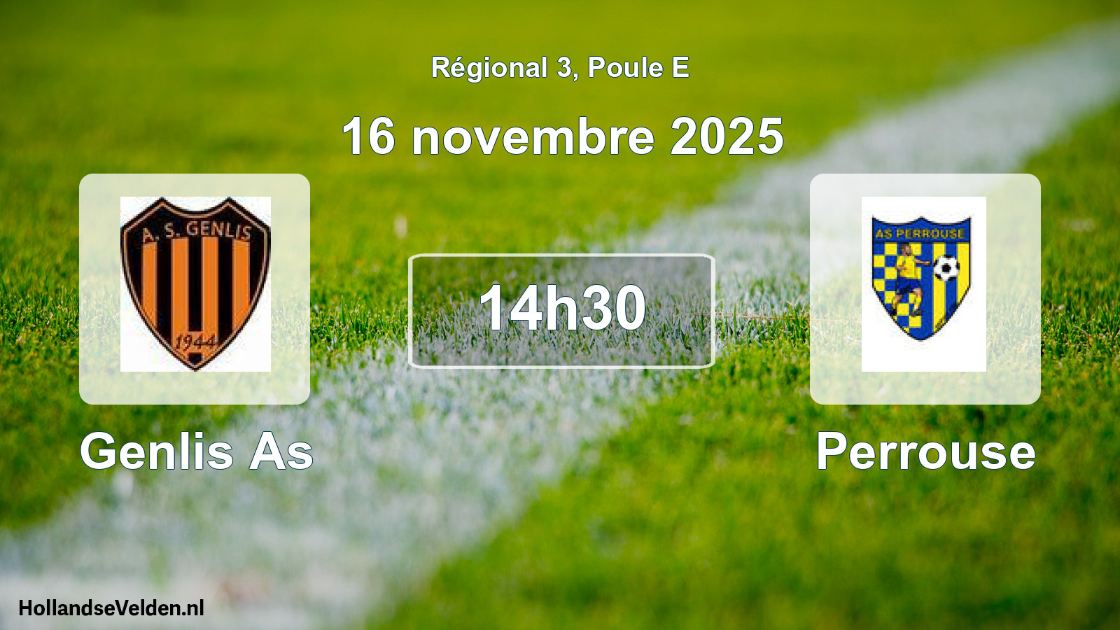 Scheduled Match: Genlis As - Perrouse (16 November 2025)