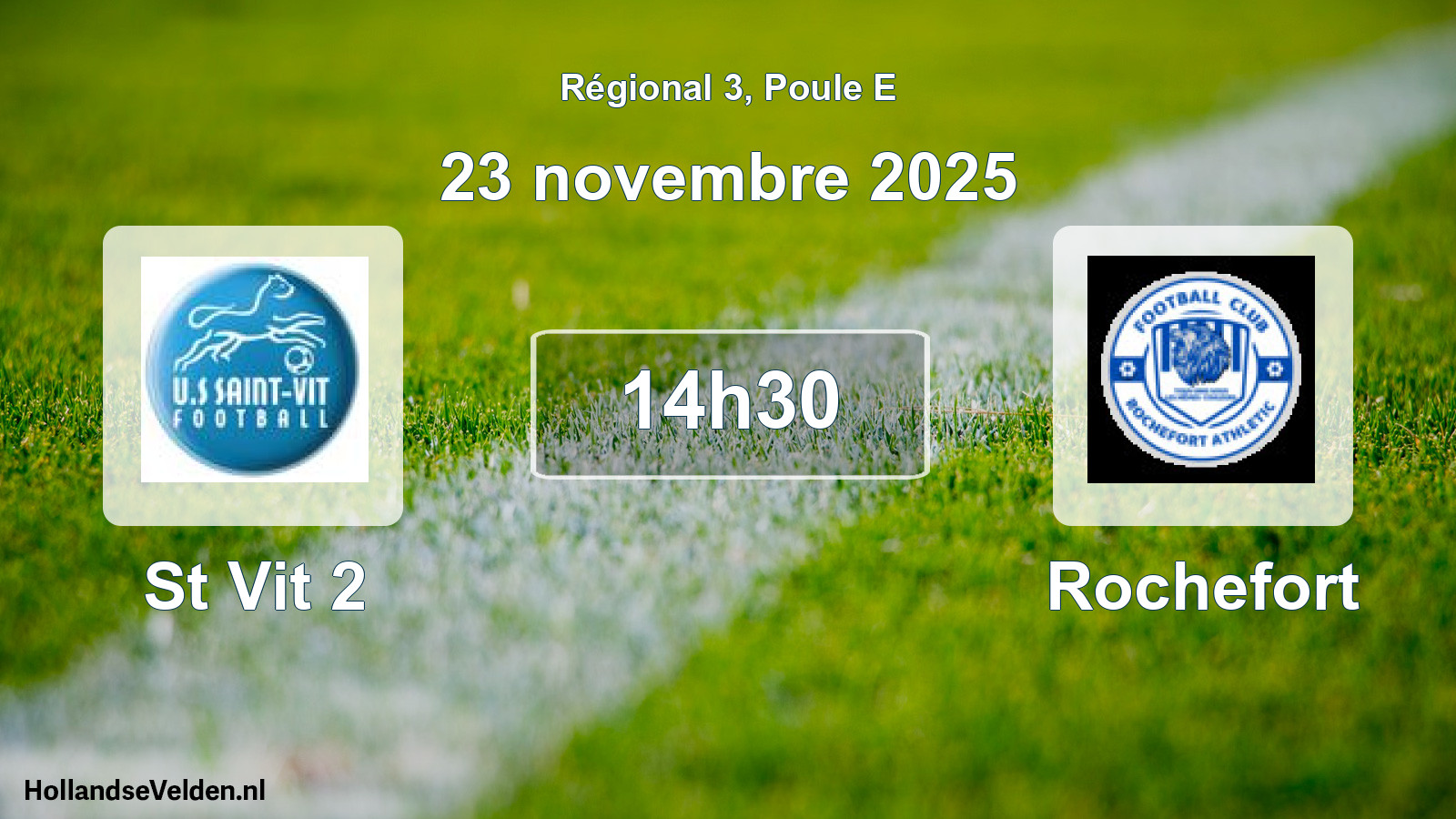 Scheduled Match: St Vit 2 - Rochefort (23 November 2025)