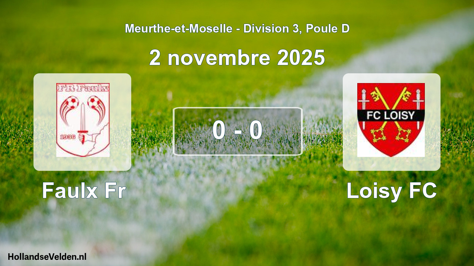Match joué: Faulx Fr - Loisy FC 0 - 0 (2 novembre 2025)