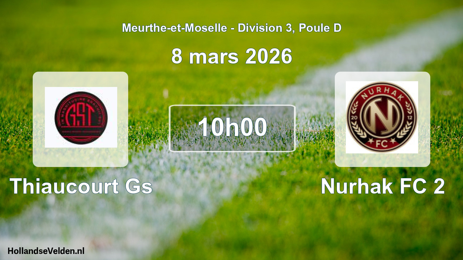 Scheduled Match: Thiaucourt Gs - Nurhak FC 2 (8 March 2026)