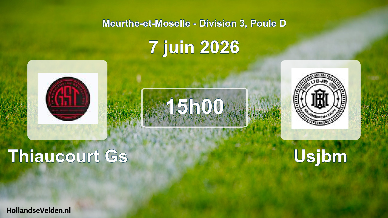 Match programmé: Thiaucourt Gs - Usjbm (7 juin 2026)