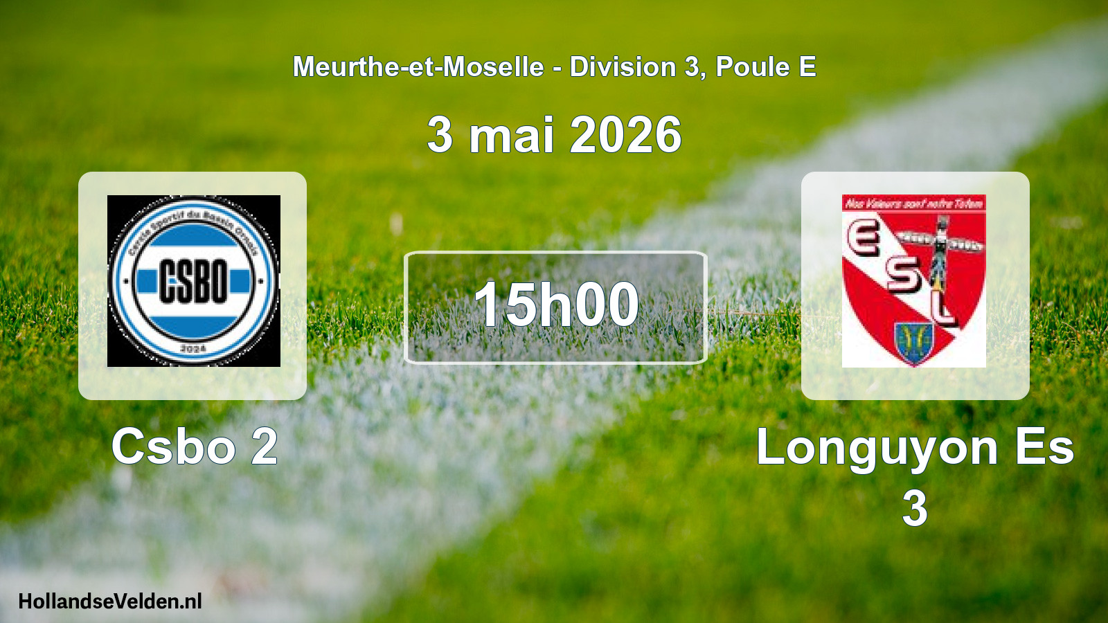 Scheduled Match: Csbo 2 - Longuyon Es 3 (3 May 2026)