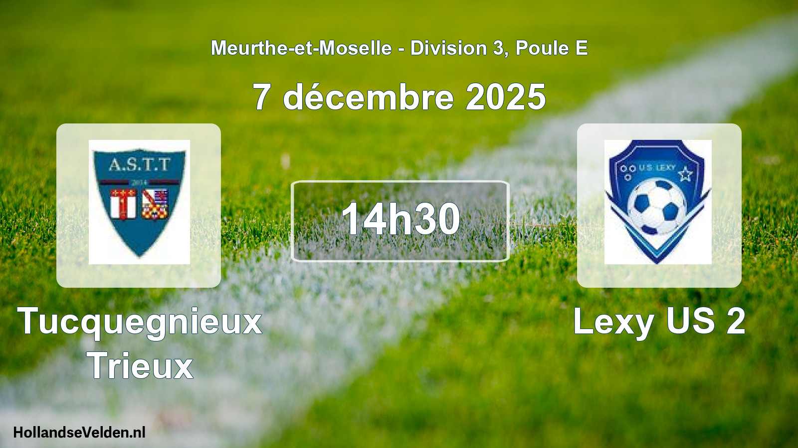 Match programmé: Tucquegnieux Trieux - Lexy US 2 (7 décembre 2025)