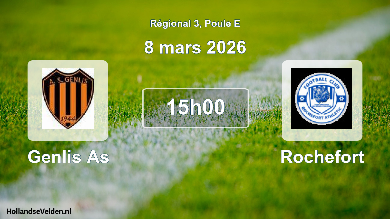 Scheduled Match: Genlis As - Rochefort (8 March 2026)