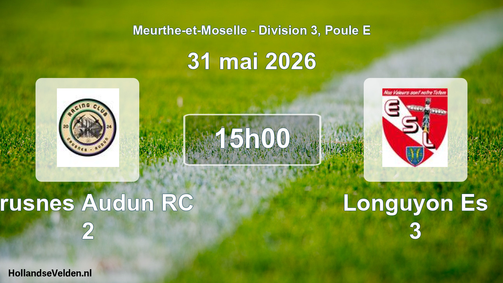 Scheduled Match: Crusnes Audun RC 2 - Longuyon Es 3 (31 May 2026)
