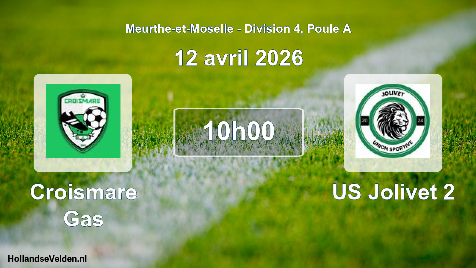 Scheduled Match: Croismare Gas - US Jolivet 2 (12 April 2026)
