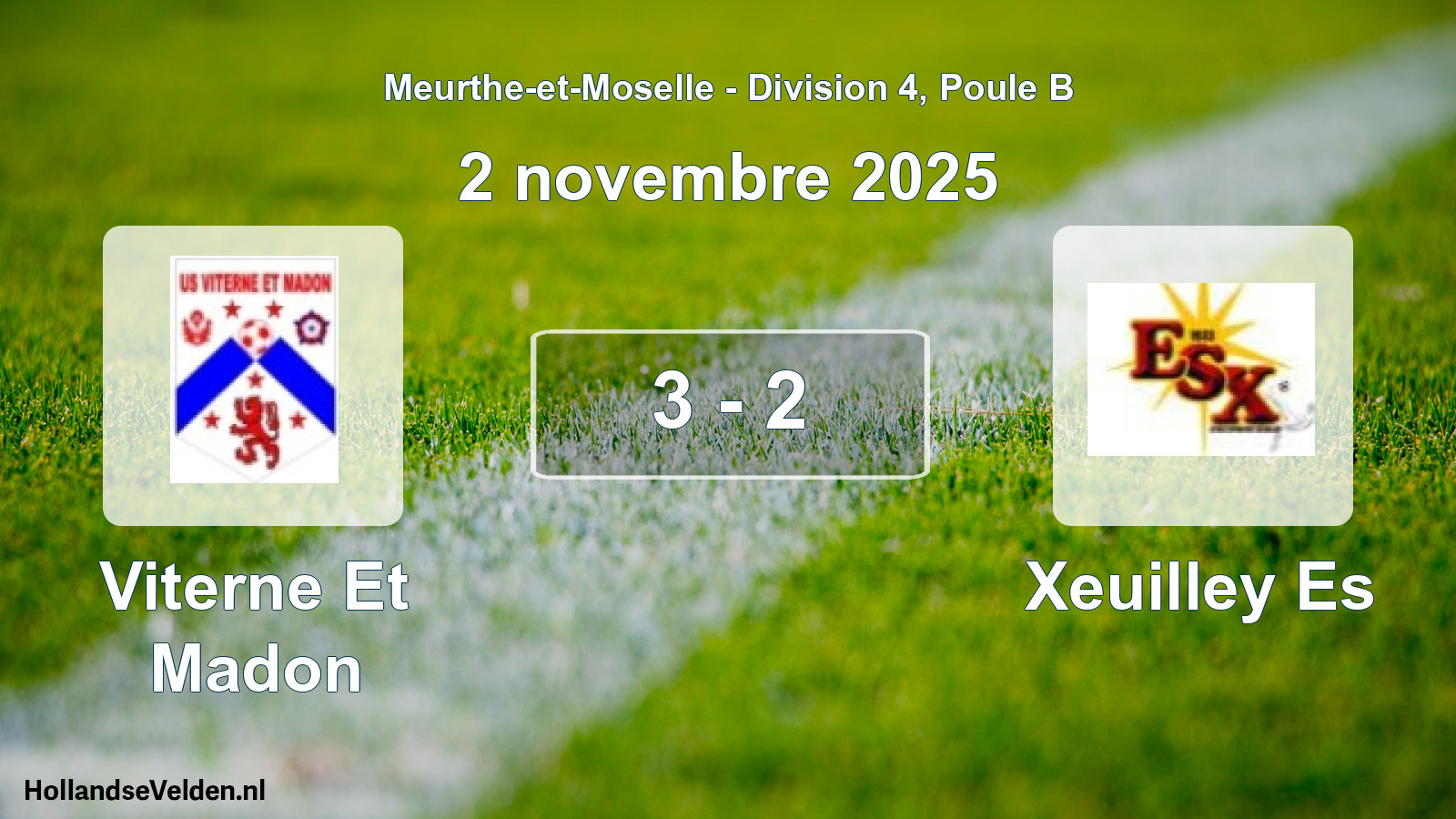 Gespeelde wedstrijd: Viterne Et Madon - Xeuilley Es 3 - 2 (2 november 2025)