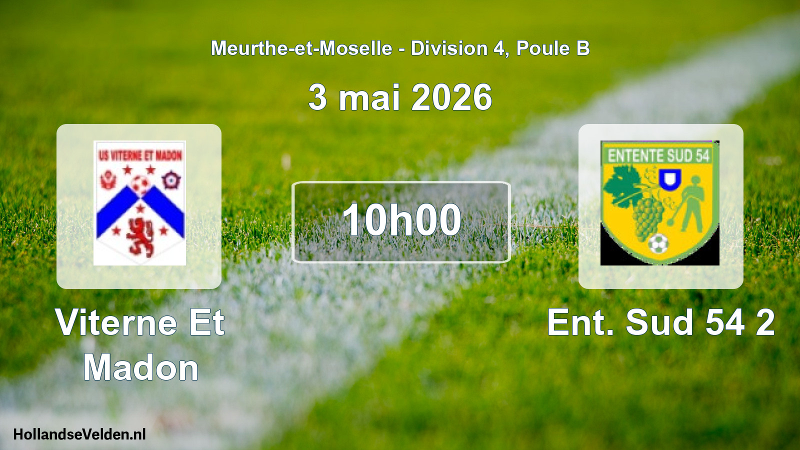 Geplande wedstrijd: Viterne Et Madon - Ent. Sud 54 2 (3 mei 2026)