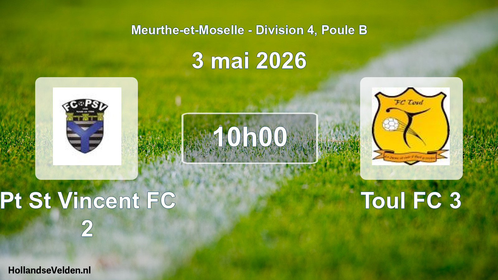 Gespeelde wedstrijd: Pt St Vincent FC 2 - Toul FC 3 5 - 1 (16 november 2025)