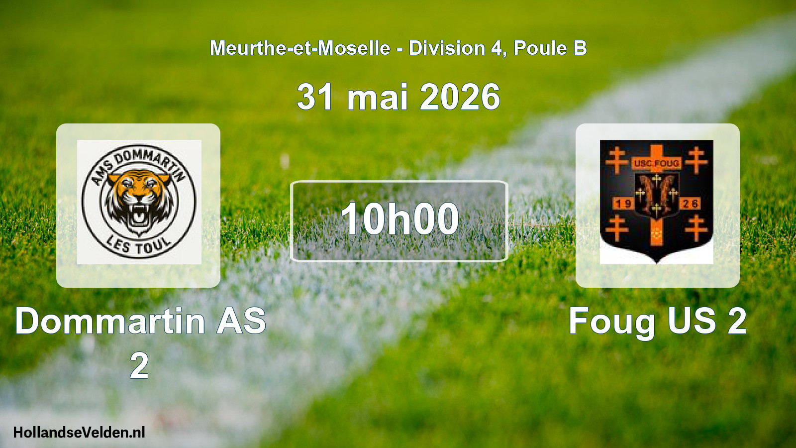 Scheduled Match: Dommartin AS 2 - Foug US 2 (31 May 2026)