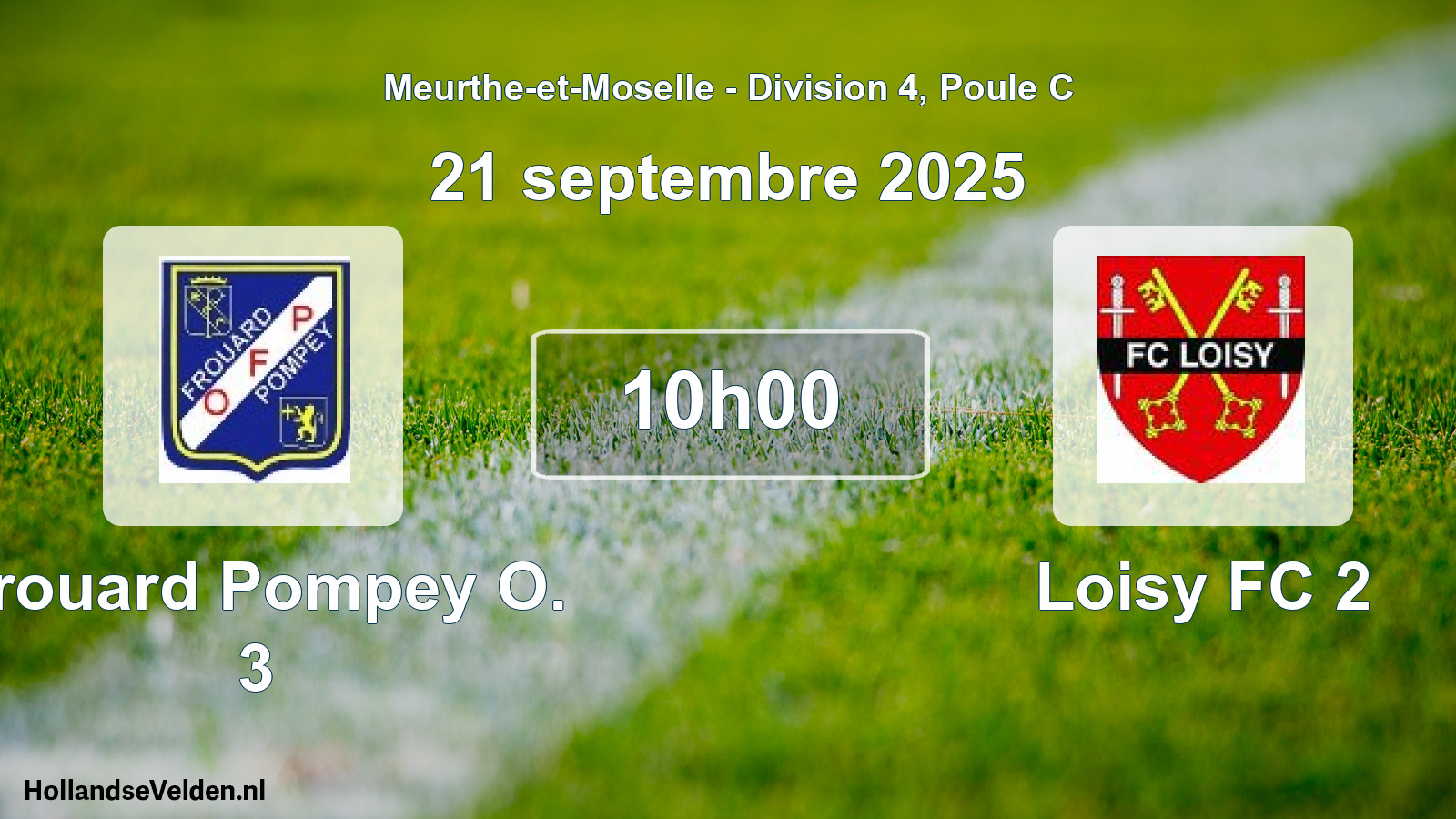 Scheduled Match: Frouard Pompey O. 3 - Loisy FC 2 (21 September 2025)