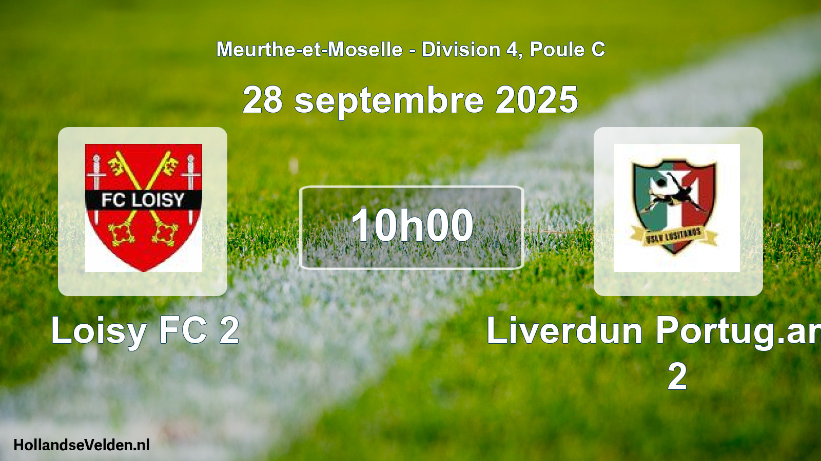 Match programmé: Loisy FC 2 - Liverdun Portug.amis 2 (28 septembre 2025)